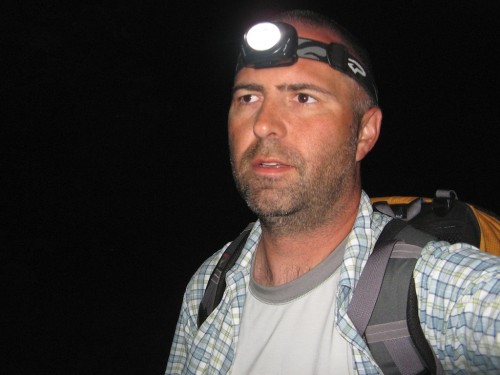 half dome hike in the dark